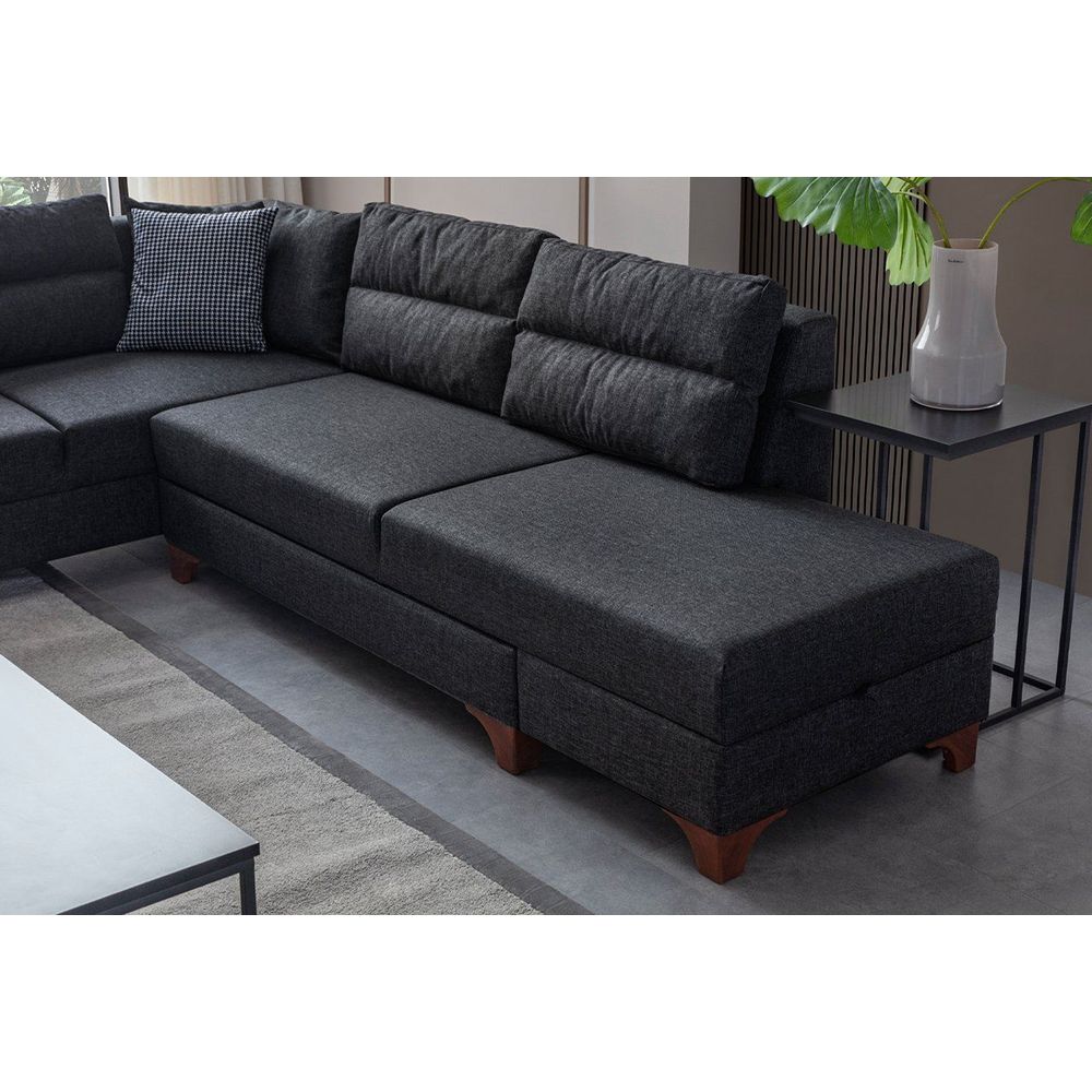Ugaona Sofa Tloft lijevi - boja: antracit slika 4