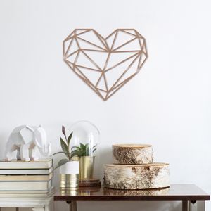 Wallity Metalna zidna dekoracija, Heart - Copper