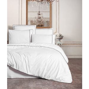 Double quilt cover set Mahur, colours: white, black
