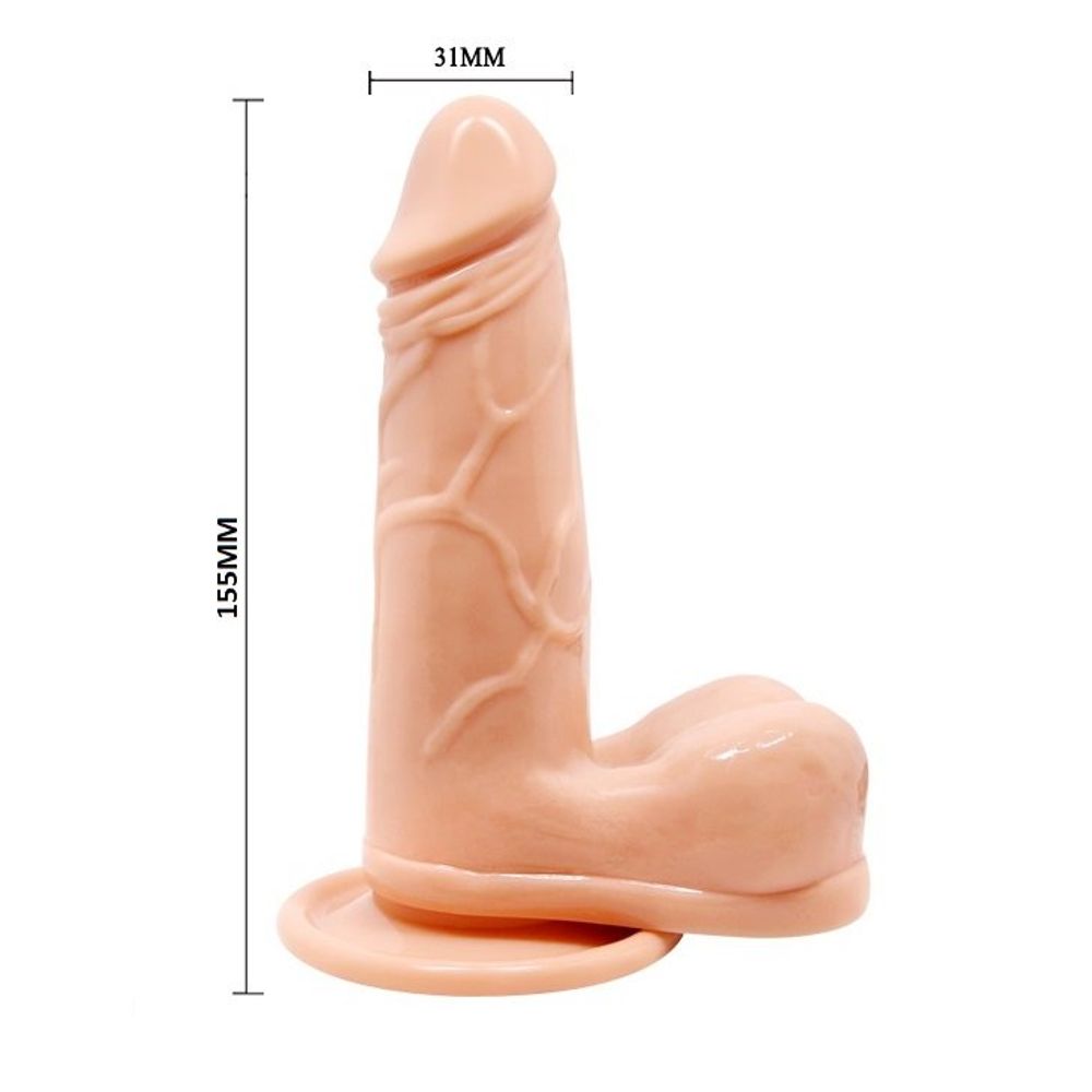 Dildo s vakuumskom čašicom i kontrolom vibracije 15,5cm LyBaile slika 2