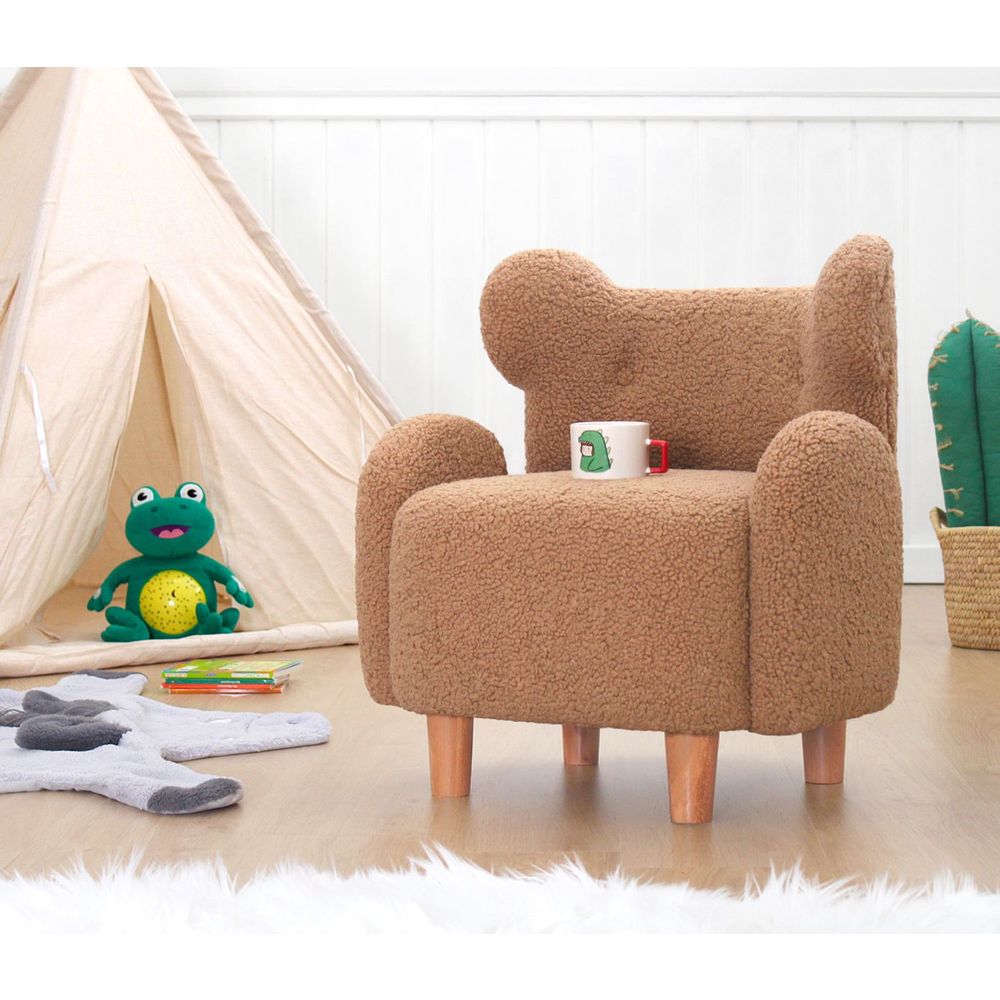 Juano Teddy - Smeđi Dječiji Wing Chair slika 1