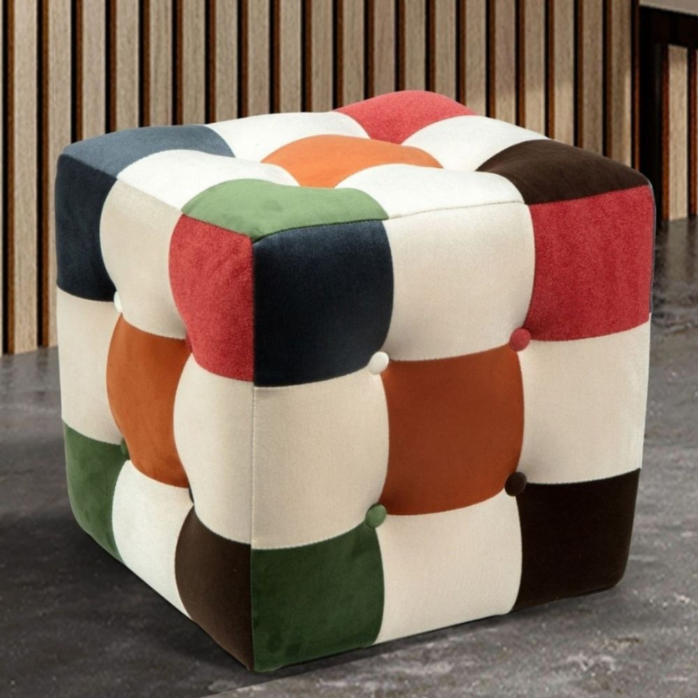 Pouffe Patchwork - Višenamjenski i Stilski slika 2