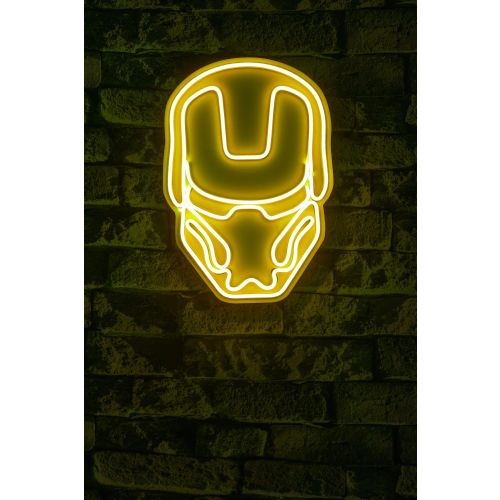 Wallity Ukrasna plastična LED rasvjeta, Iron Man - Yellow slika 10