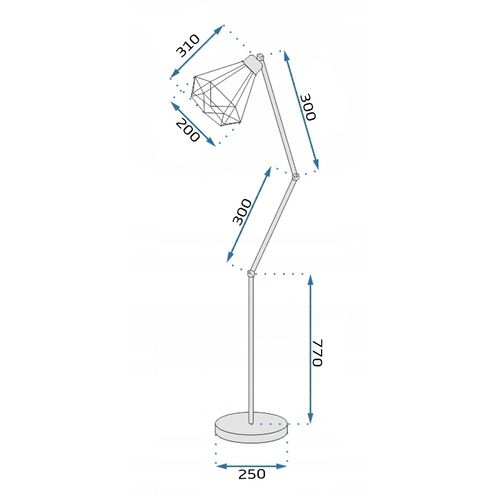 TOOLIGHT Samostojeća svjetiljka Reno APP540-1F slika 13