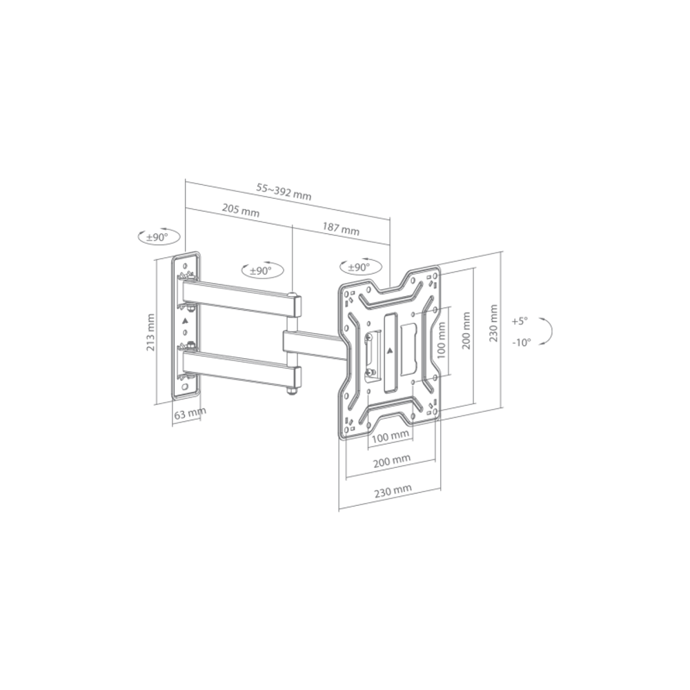 SBOX Stalak LCD-423 (23-43"/30kg/200x200) slika 3