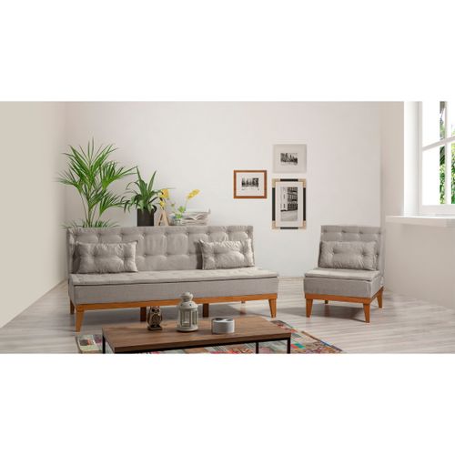 Fuoco-TKM05-1005 Krem Sofa na Razvlačenje slika 2