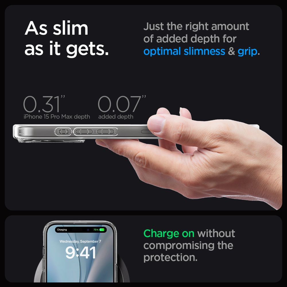 Spigen Ultra Hybrid MagSafe, carbon fiber - iPhone 15 Pro Max slika 15