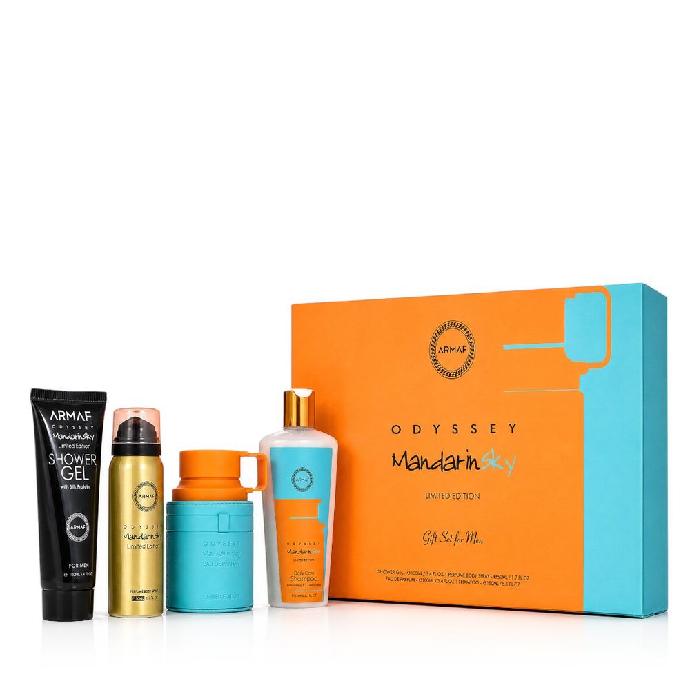 Armaf Odyssey Mandarin Sky EDP 100 ml + Bodyspray 50 ml + SG 100 ml + Shampoo for Men 250 ml (man) slika 1