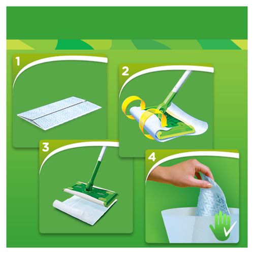 SWIFFER Sweeper osnovni set za čišćenje podova , 1 drška, 8 suvih krpa i 3 vlažne maramice  slika 9