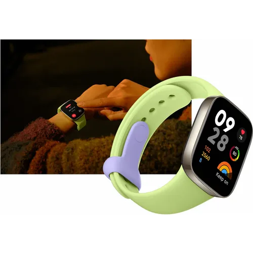 Redmi Watch 3 silikonski remen, Lime Green slika 1