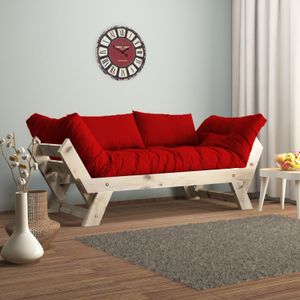 Dvosjed sofa CPT8108-210 - Boje: Prirodna, Crvena, Vrtna