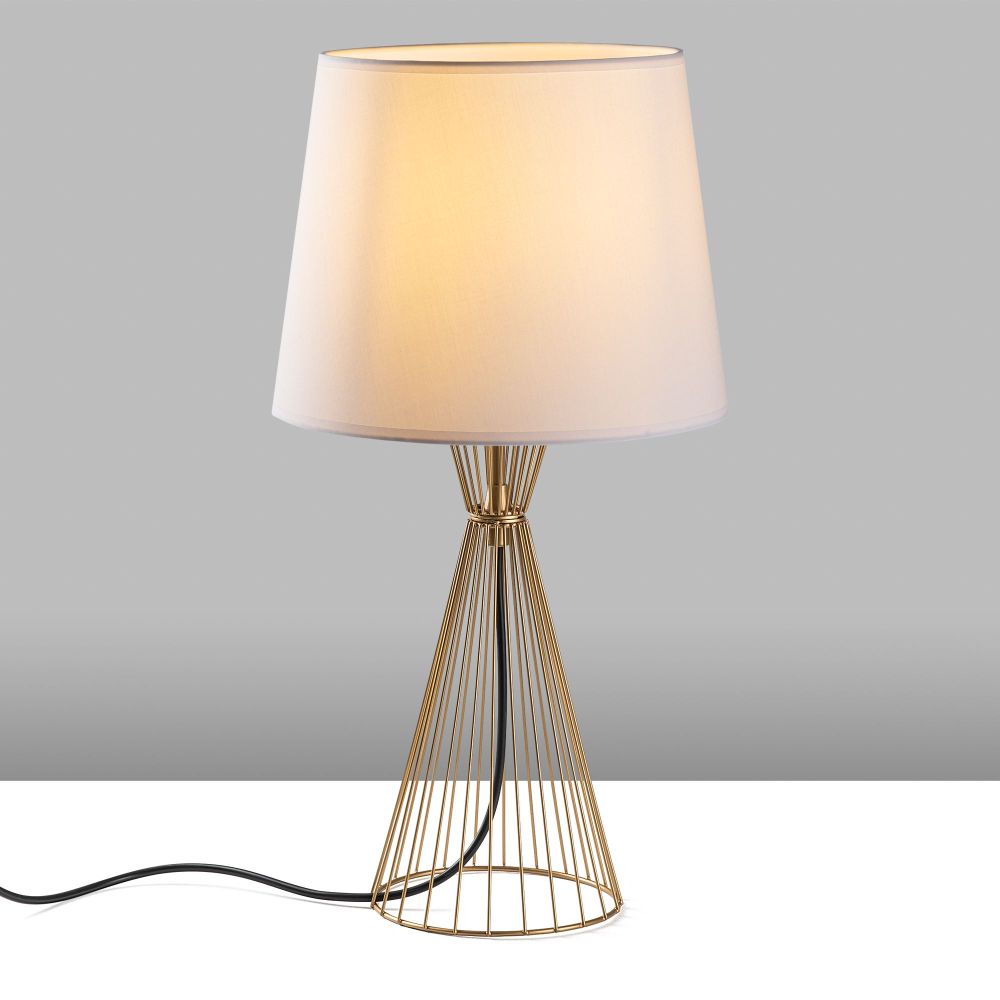Telıs - 5384 Zlatna i Bijela Stolna Lampa slika 5
