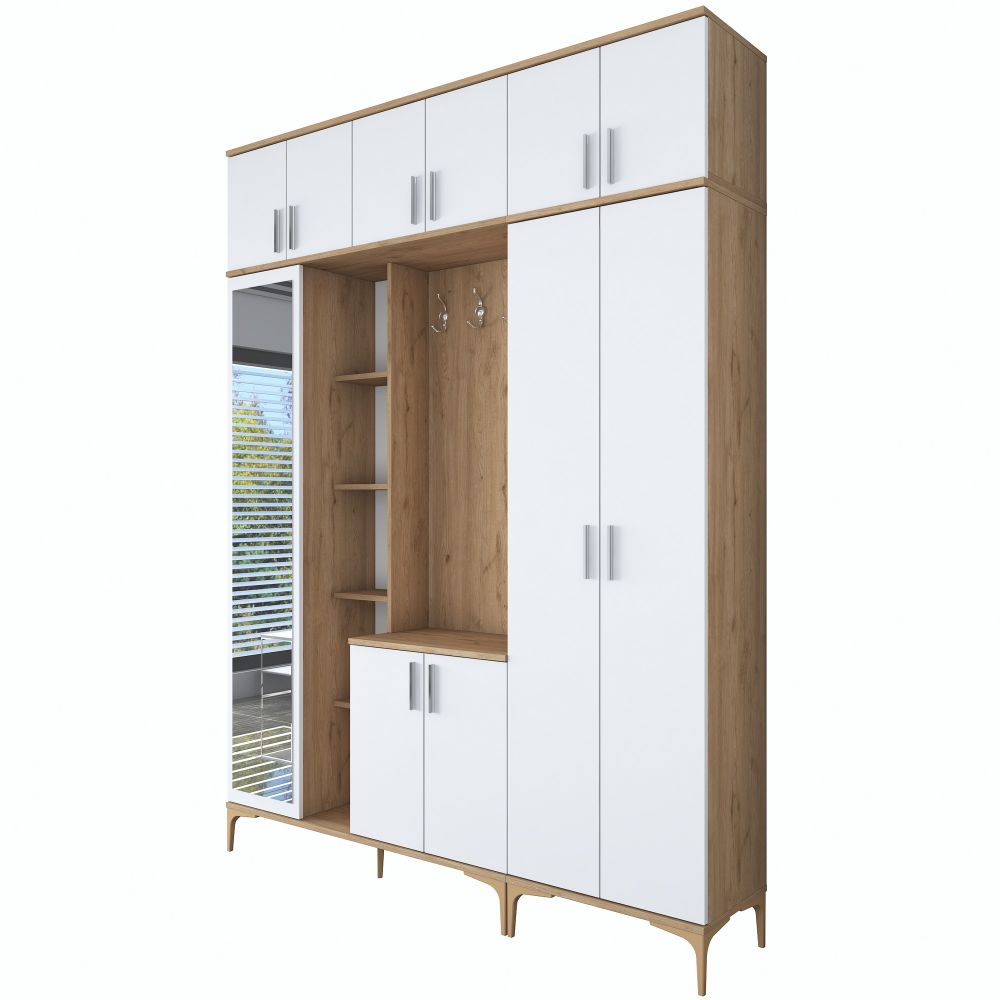 Bijeli Hodnik Ormar EA128 - 2795 Walnut slika 7