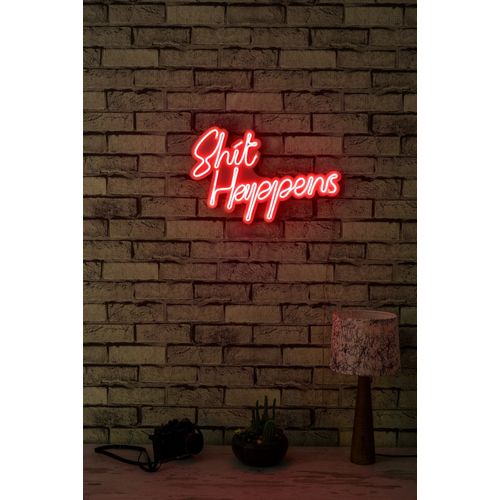 Shit Happens - Red Red Decorative Plastic Led Lighting slika 3