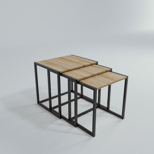 Oldenburg L2047 Oak
Black Nesting Table (3 Pieces) slika 3