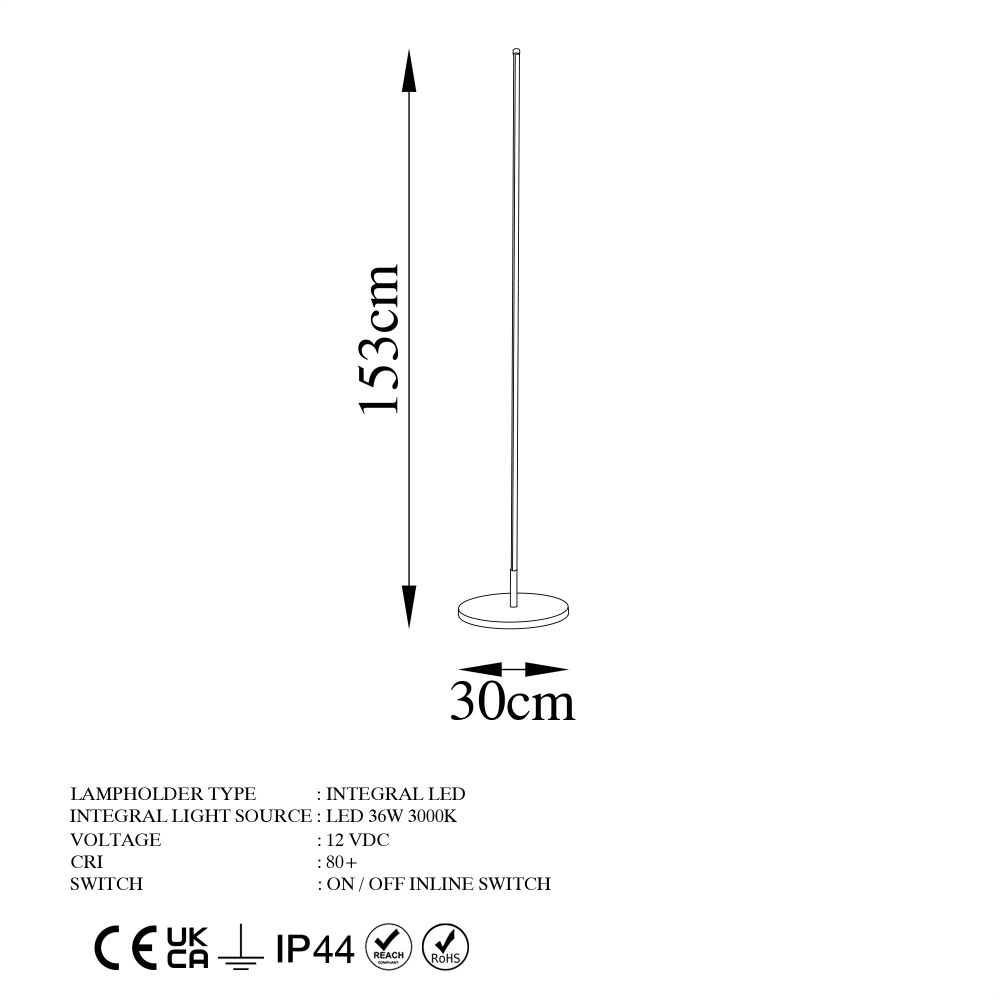 Samo - Crna Podna Lampa 13317 slika 9