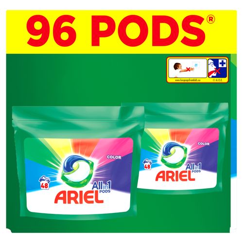 ARIEL kapsule za pranje veša All in one Color 96 kom (2x48 kom) 96 pranja XXL slika 1