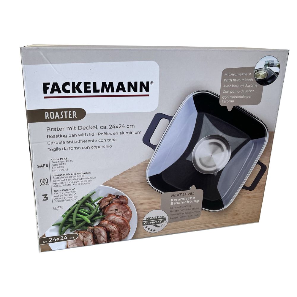 FACKELMANN Roaster Pekač 24x24 cm s poklopcem slika 2