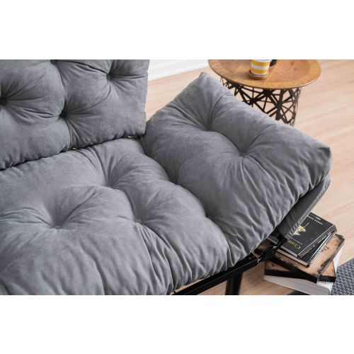 Atelier Del Sofa Dvosjed na razvlačenje NITTA siva, Nitta - Grey slika 3