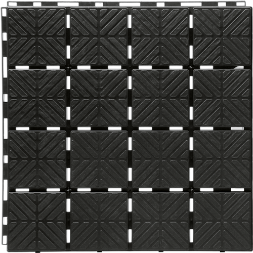 Ploča za stazu Easy Square - crna, 9 komada, 1,5 m² slika 1
