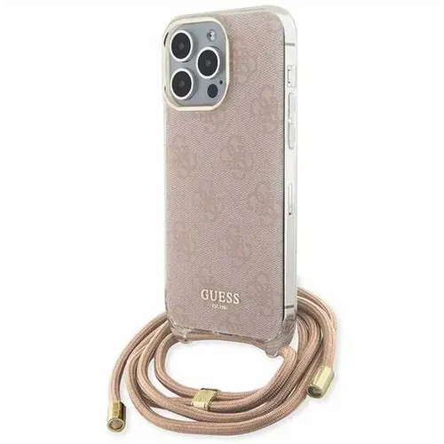 Originalna GUESS Hardcase GUHCP15LHC4SEP torbica za iPhone 15 Pro (Crossbody Cord 4G Print / pink) slika 1