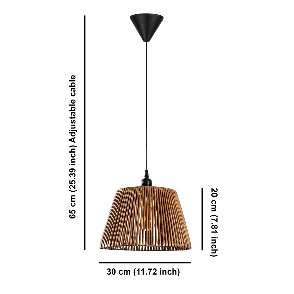 Luster 'Cone' u Prirodnoj Boji Kamile slika 5