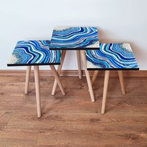 Nesting Table 3Shp290 - Set od 3 Stola u Različitim Bojama