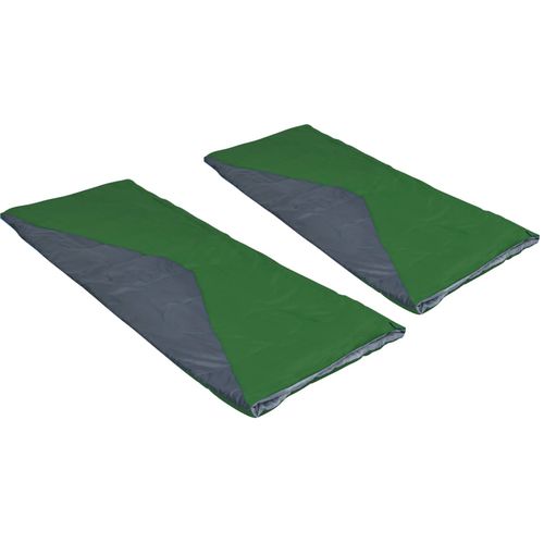 Lagane pravokutne vreće za spavanje 2 kom zelene 1100 g 10 ℃ slika 2