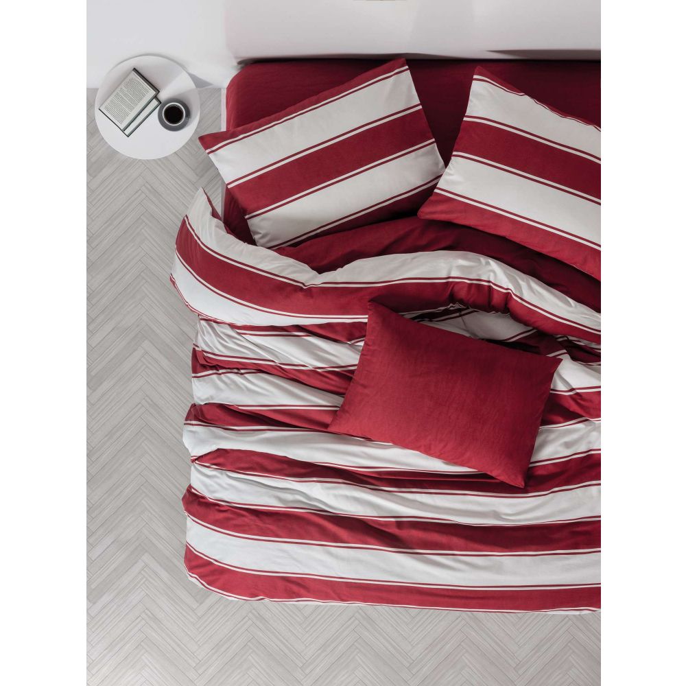 Ranforce double quilt cover set Jolly, colours: red, white slika 2