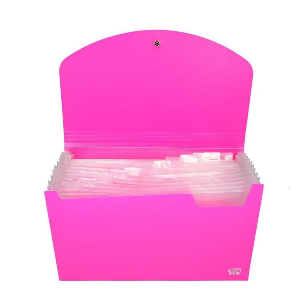 TipTop Office Arhiv mapa sa 12 Pregrada, PP A4, neon roza slika 2