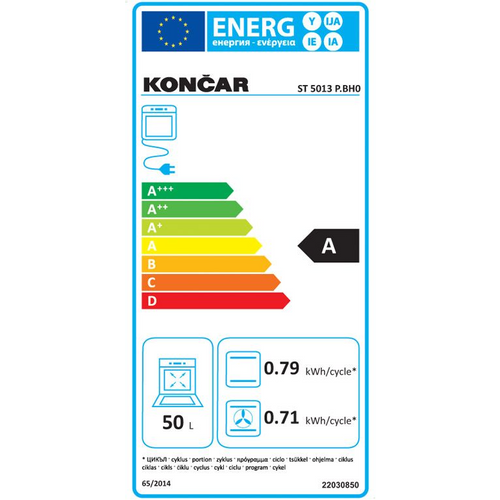 Končar kombinirani štednjak ST 5013 P.BH0 slika 3