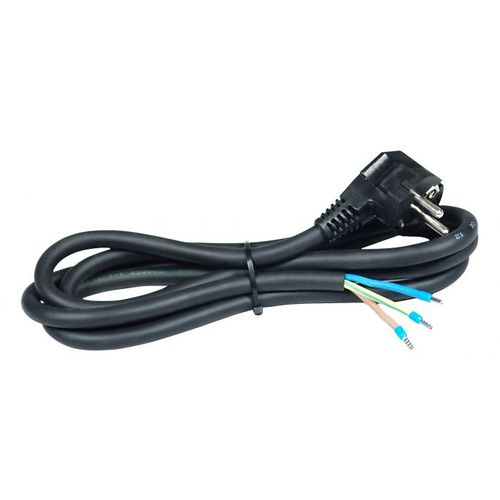 Priključni kabl 16A 250V 3500W crni 3m H05RR-F 3G2,5 slika 1