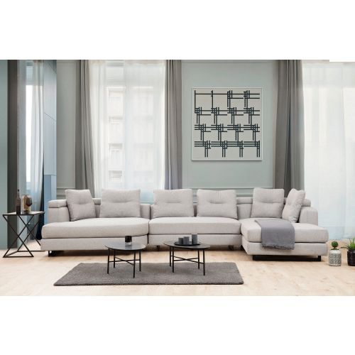 Atelier Del Sofa Padova Corner -2 - Svetlo Siva Ugao Garnitura slika 1