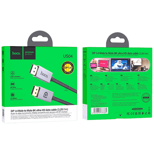 hoco. Kabl display port na display port, US04, 1 met - US04 1M slika 2