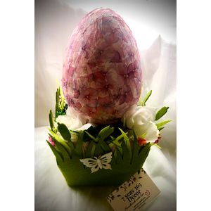 7 seas 365 ukrasna kutija Uskršnje rozo cvjetno jaje, 32 cm