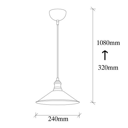 Luster Berceste - 250-S Crni slika 3