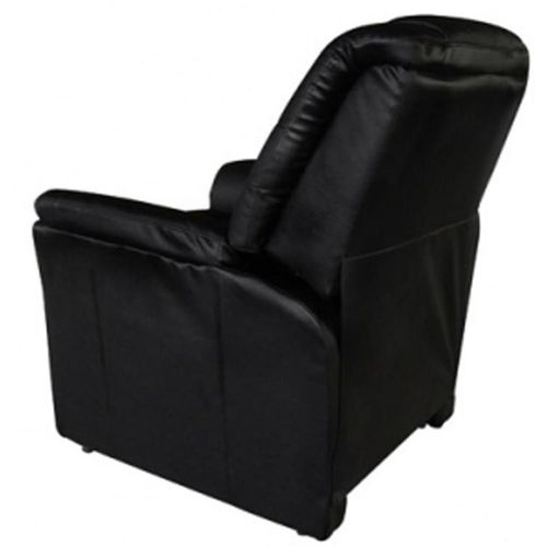 Masažna stolica od umjetne kože crna slika 4