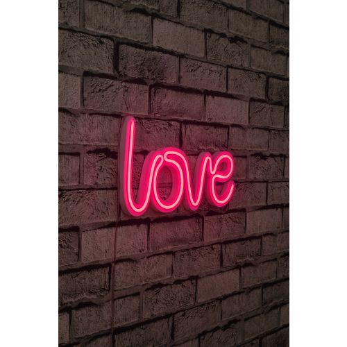 Wallity Ukrasna plastična LED rasvjeta, Love - Pink slika 10