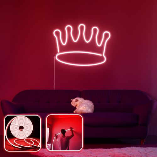 King - Large - Red Red Decorative Wall Led Lighting slika 1