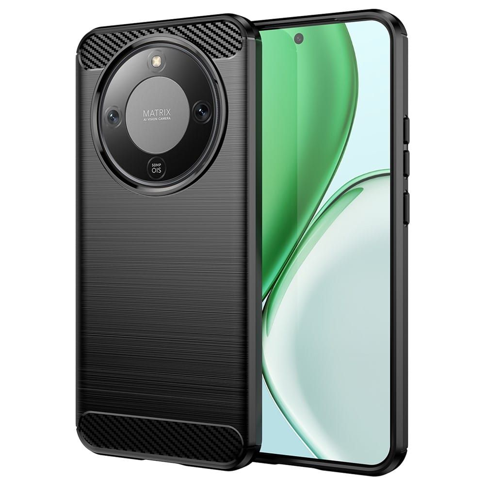 Techsuit Carbon Silicone maska za Honor Magic8 Lite – crna slika 1