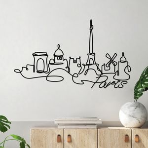 Paris Black Decorative Metal Wall Accessory