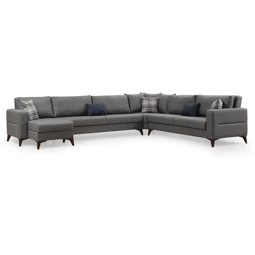 Kristal Rest 3+Corner+3 - Dark Grey Dark Grey Corner Sofa-Bed slika 4