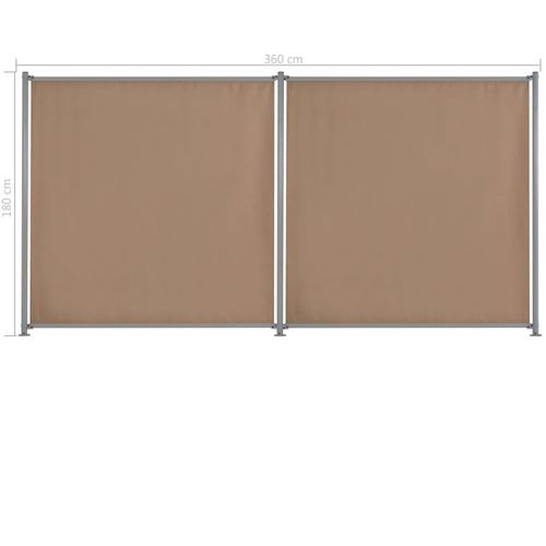 Panel za ogradu od tkanine 2 kom 360 x 180 cm smeđe-sivi slika 8