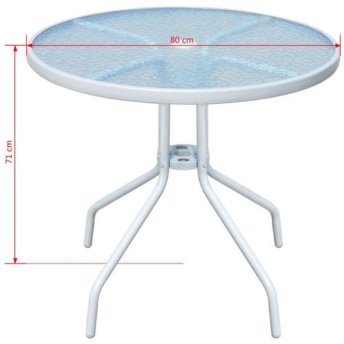 Bistro stol od čelika sivi 80 x 71 cm slika 1