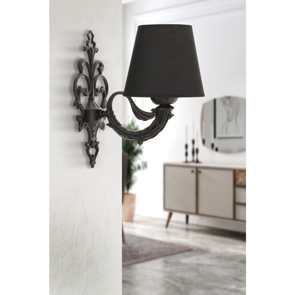 Lampa za zid Lily - Crna slika 1