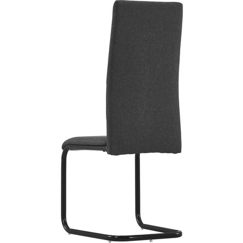 Konzolne blagovaonske stolice od tkanine 4 kom tamnosive slika 5