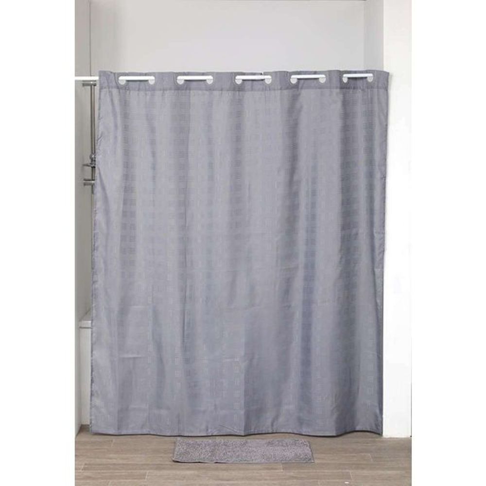 Tendance zavjesa za kadu s integriranim alkama 180x200cm poliester, siva slika 1