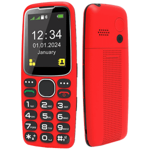 MeanIT Telefon mobilni, 2.4" zaslon, SOS tipka, crveni - Senior 10 Plus, Crveni
