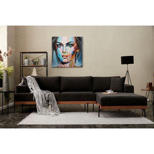 Atelier Del Sofa Kutna garnitura, Antracit Crno, Liva Right - Anthracite, Copper slika 1