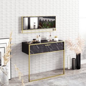 Polka Aynalı - Crni Zlato Crni Sideboard